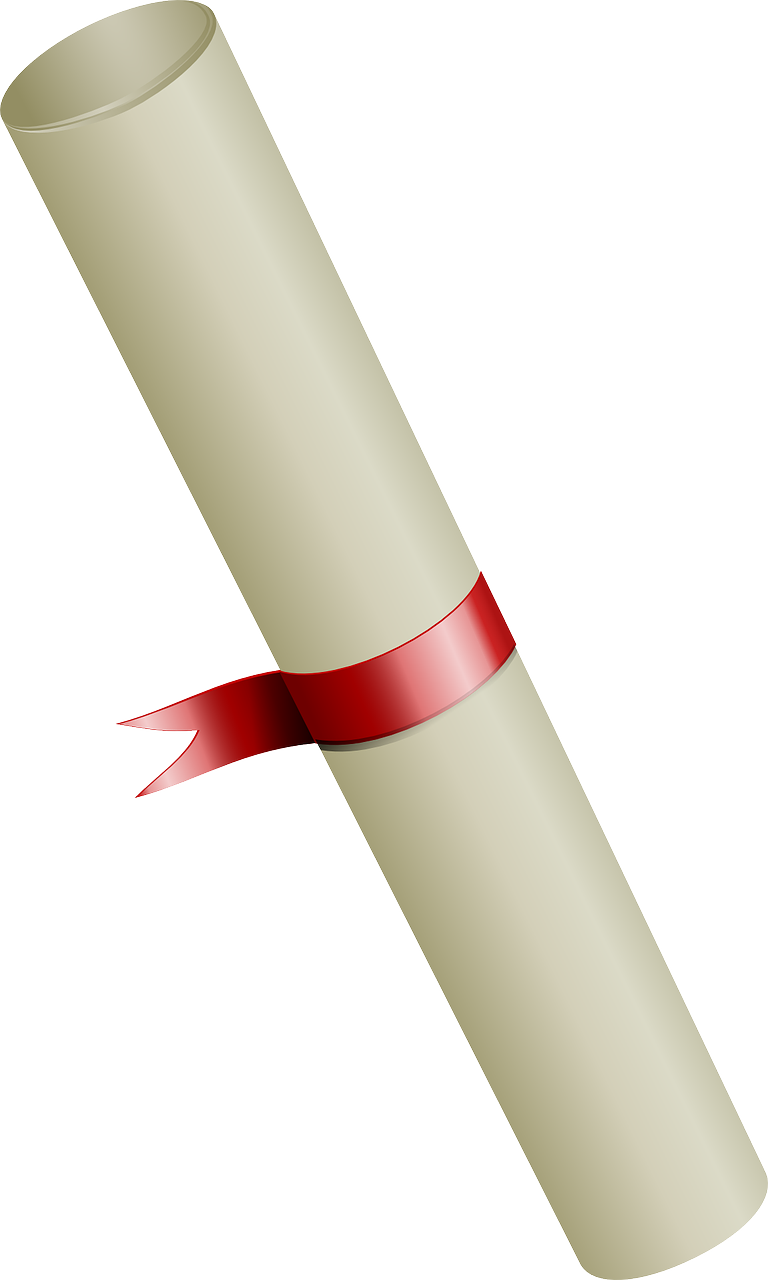 Zertifikat mit rotem Band